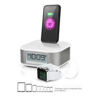 iHome iPL23 Stereo FM Clock Radio with Lightning Dock Charge/Play for iPhone 5/5S 6/6Plus 7/7Plus with USB Out...