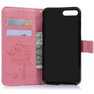 iPhone 7 Plus Case (5.5 inch) - Wallet Flip Folio Stand Case Embossed Flower Tree PU Leather Case Shockproof Soft... N57