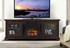 Homestar Verona 67" Wide Media Fireplace in Walnut