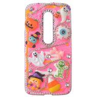 Spritech(TM) 3D Handmade Crystal Phone Case for Motorola Droid Turbo,Helloween Style Monster Pumpkin Design Smartphone... N16