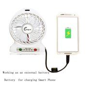 FengLan Portable Lithium Battery Fan 4-inch Vanes 3 Speeds Rechargeable Desktop Fan Mini Desk Fan Portable Handheld... N10