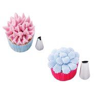 Useful Home Dessert Shop Pastry Tube Set Unique Bake Tool 2 Pieces B