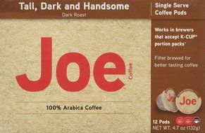 Joe Tall, Dark and Handsome Dark Roast K Cup Coffee 1 Box of 12 Pods N2