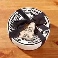 Two&#039;s Company Ceramic The Artisan Market Brie Baker, White N3