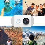 YI Action Camera with Selfie Stick &amp; Bluetooth Remote (US Edition) Lime Green N3