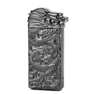 MeanHoo Portable High-end Metal Retro Draon electronic lighters Usb Rechargeable flameless windproof cigar usb... N2