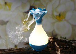 AJUSEN Essential Oil Diffuser, 95ml Ultrasonic Cool Mist Humidifier / Aroma Diffuser with Adjustable Mist Mode... N3