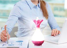 AJUSEN Essential Oil Diffuser, 95ml Ultrasonic Cool Mist Humidifier / Aroma Diffuser with Adjustable Mist Mode... N4