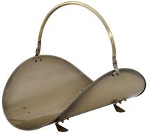 Uniflame 19 Inch Antique Brass Woodbasket