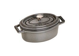 Staub 1101118 Mini Oval Cocotte Pot, 11 cm, Graphite Grey