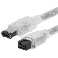Cmple - 9 PIN/ 6PIN BILINGUAL FireWire 800 - FireWire 400 Cable -15FT, Black
