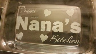 Personalized Pyrex Dish 9x13 Nana&#039;s Kitchen Nana Gift Wedding Anniversary W/lid