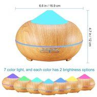 Aromatherapy Essential Oil Diffuser,Werleo 250ml Wood Grain Ultrasonic Cool Mist Whisper Quiet Aroma Air Humidifier... N18