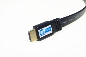 SMAKN&reg; 0.3m Very Short Flat HDMI V1.4 Cable High Speed + Ethernet Gold 3d HD HDTV Lead