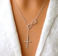 New Cross Pendant Chain Choker Chunky Bib Statement Necklaces For Women Jewelry N2