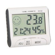 SYS LCD Digital Temperature Tester Wireless Thermometer Hygrometer Temperature Humidity Meter Clock N4