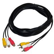 MagicW 15ft 3RCA Male to Female Audio Composite Extension Video Cable DVD AV TV UK 3RCA Audio Vedio Cable