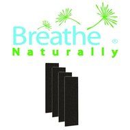 Breathe Naturally&reg; Carbon Activated PreFilter 4-pack for use with the GermGuardian FLT4825 HEPA Filter, AC4800...