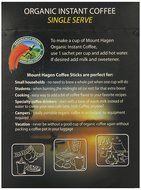 Mount Hagen Organic Instant Regular Coffee, 25 Count Single Serve packet Net wt 1.76 oz (50g) N8