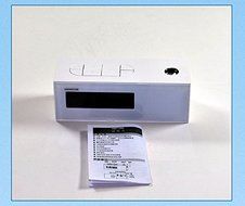 White Fashion Laser Projecting Alarm Clock FM Radio Time Date Temperature Projector,Digital Desk Calendar N2