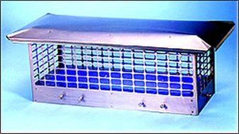 Bolt On Stainless Steel Double Flue Chimney Cap - 9" x 24" x 10"