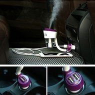 4-in-1 Car Humidifier, CEStore 360&deg; Rotate Portable Mini Car Humidifier Ultrasonic Air Purifier Mist Maker Aromatherapy... N20