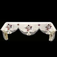 19" X 90" Wide Christmas Snowman and Packages on White Fireplace Mantle Scarf N4