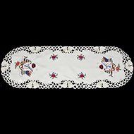 19" X 90" Wide Christmas Snowman and Packages on White Fireplace Mantle Scarf N6