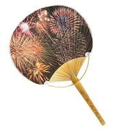 Japanese Traditional Hand Held Fan Wood Handle Hand Fan, No.5 N2