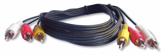 Your Cable Store 25 Foot RCA Audio / Video Cable 3 Male To 3 Male N2