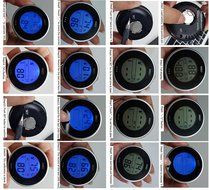 MIEO Round Digital Hygrometer Thermometer for Humidor HH654 with Clock N18