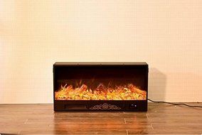 Embedded Fireplace Electric Insert Heater Glass Flame Remote Control N5
