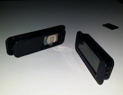 MIEO Round Digital Hygrometer Thermometer for Humidor HH654 with Clock N21