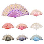 Chinese Foldable Trim Hand Fan Wing Chun Dancing Fan - Fuchsia N6