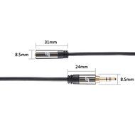 Sinseader Two Pack 6.6ft Gold Plated 3.5mm Stereo Audio Male to Female Extension Cable (KST02MF-6.6FT2)