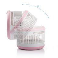Pojazia Mini USB Output Electric Fan Rechargeable Humidifier Misting Fan (Pink) N7