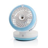 Pojazia Mini USB Output Electric Fan Rechargeable Humidifier Misting Fan (Pink) N8
