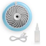 Pojazia Mini USB Output Electric Fan Rechargeable Humidifier Misting Fan (Pink) N9
