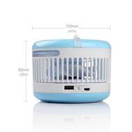 Pojazia Mini USB Output Electric Fan Rechargeable Humidifier Misting Fan (Pink) N10