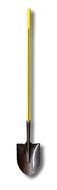 Nupla SSR2L-E #2 Ergo Power Round Point Shovel, Solid Shank Blade, Ergo Grip, 14 Gauge, 48" Long Handle