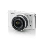 Nikon 1 J1 10.1 MP HD Digital Camera System with 10-30mm VR 1 NIKKOR Lens, 8 GB SD Card, and Case (White) N11