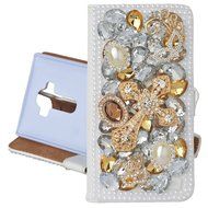 Note 5 Case, Galaxy Note 5 Case,Yaheeda Premium PU Leather [3D Metal Accessory ] Bling Diamond Crystal [Card Slot... N23