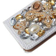 Note 5 Case, Galaxy Note 5 Case,Yaheeda Premium PU Leather [3D Metal Accessory ] Bling Diamond Crystal [Card Slot... N24