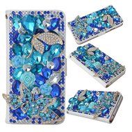 Note 5 Case, Galaxy Note 5 Case,Yaheeda Premium PU Leather [3D Metal Accessory ] Bling Diamond Crystal [Card Slot... N27
