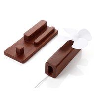 InaRock Wooden Desktop Cell Phone Holder Docking Stand and Mini USB Powered Table Desk Personal Fan with Fan Control... N7
