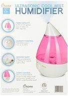 Crane Pink Drop Shape Ultrasonic Cool Mist Humidifier N4