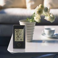 DYKIE RS8428B5-BK Indoor Thermometer Hygrometer Monitor Black N3