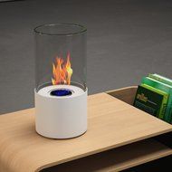 Moda Flame Lit Table Top Firepit Bio-ethanol Fireplace in Stainless Steel N12