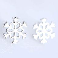 Women Fashion 925 Sterling Silver Snowflakes Stud Earrings Jewelry Xmas Gifts AD N5