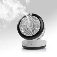 Pojazia Mini USB Output Electric Fan Rechargeable Humidifier Misting Fan (Pink) N14